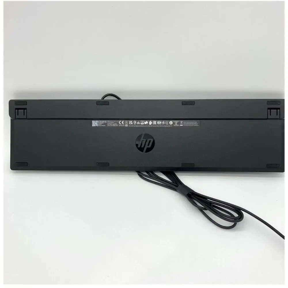 HP L96909-001 Desktop 320K Black Slim Wired Quiet QWERTY PC Computer Keyboard